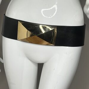 St. John Sz L 38” Wide Calf Leather Hip Waist Belt